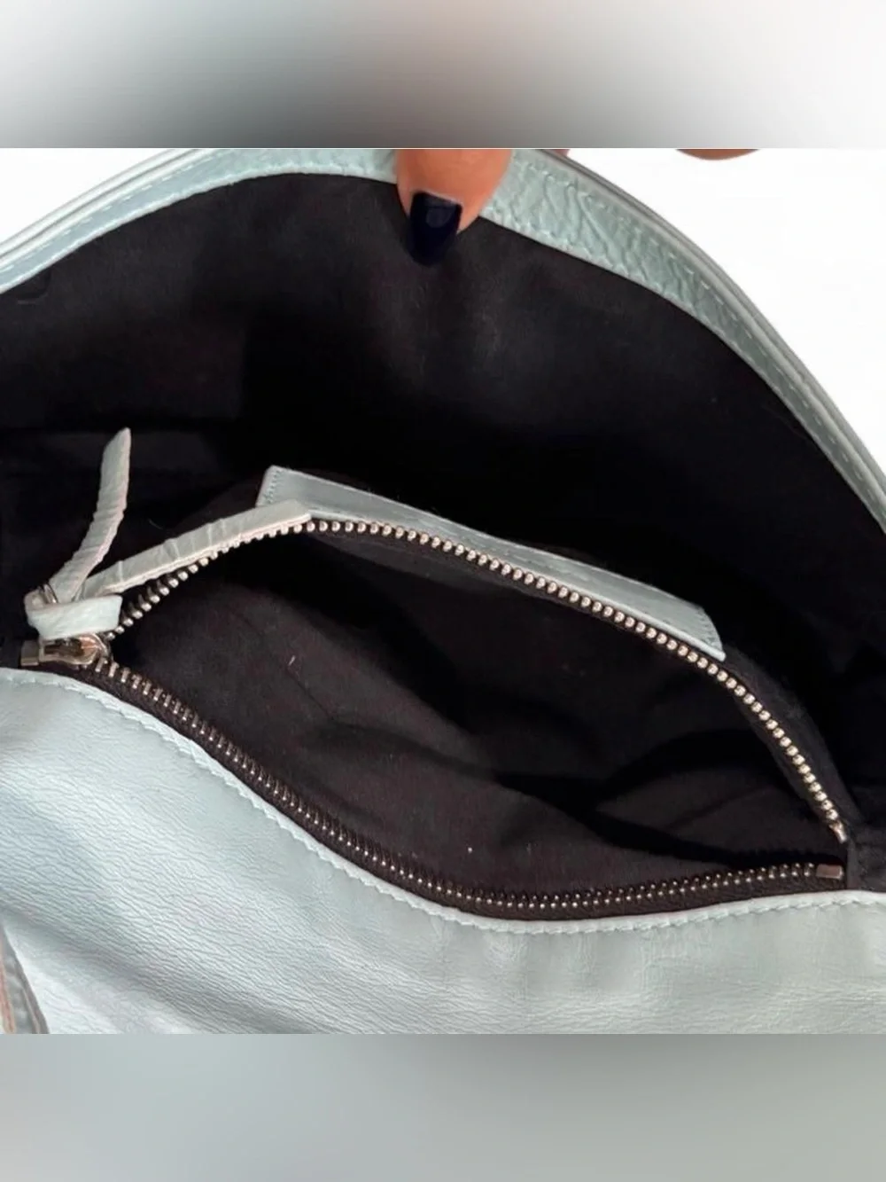 Balenciaga Mint/Pale Blue Leather Classic Giant Envelope Clutch